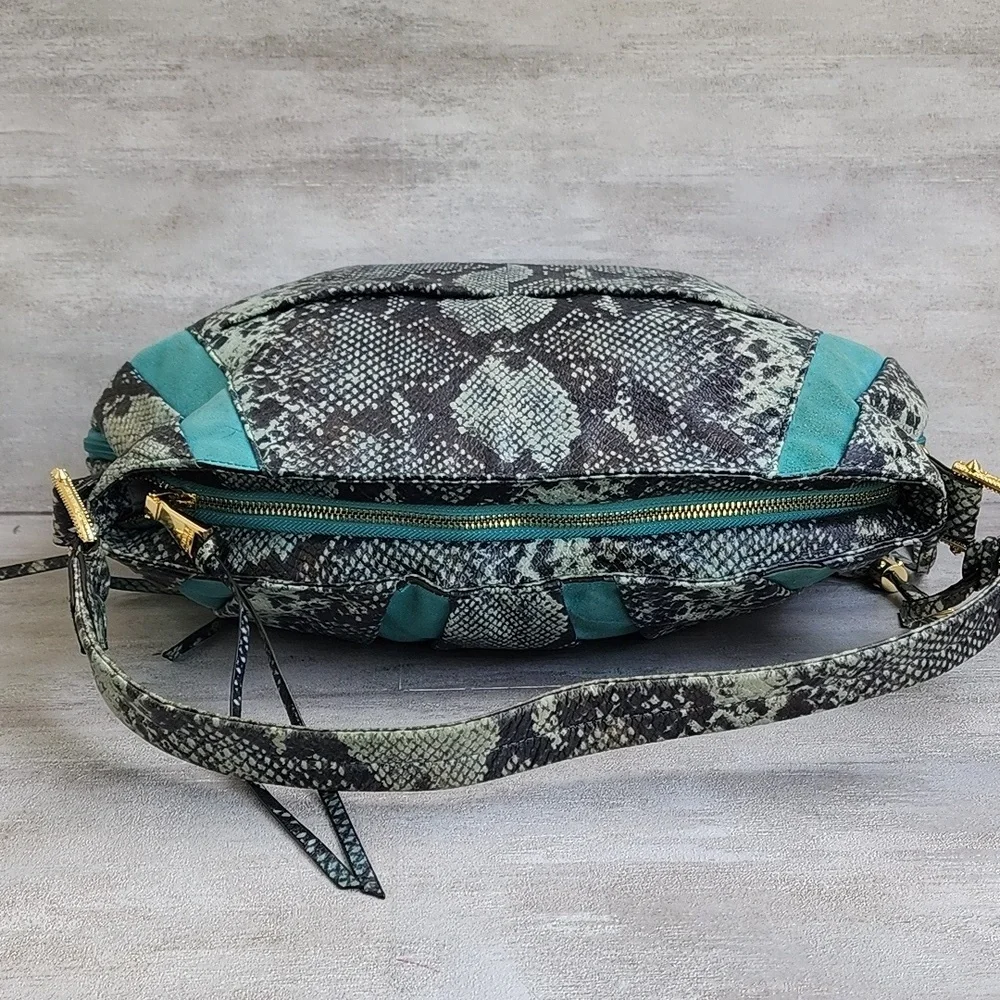 Aimee Kestenberg Tuscany Hobo Purse Shoulder Bag Suede Animal Print Leather